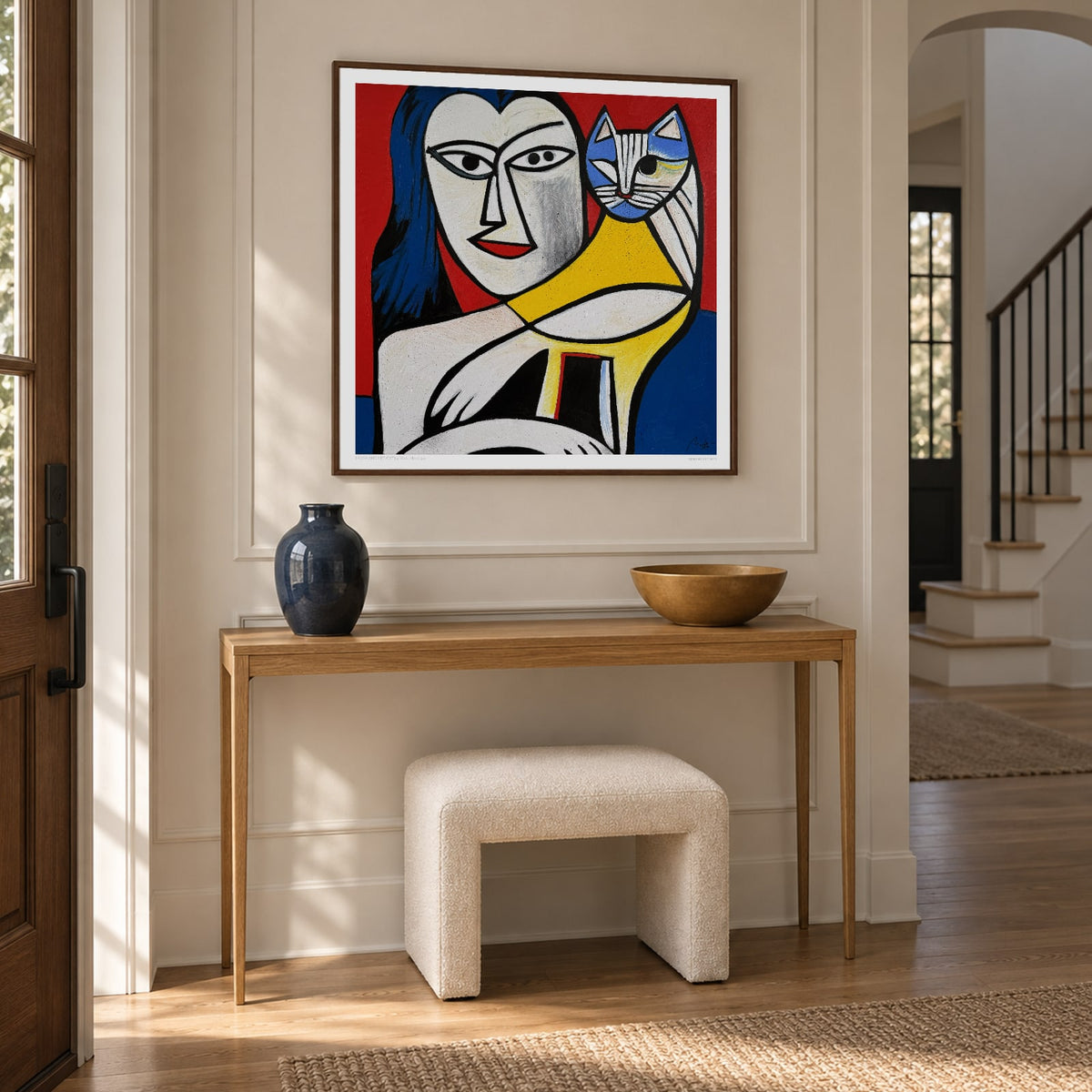 Laura And Her Cat, Open Edition Print