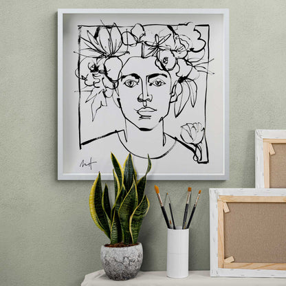 Untitled Portrait Drawing No. 5 (Framed)