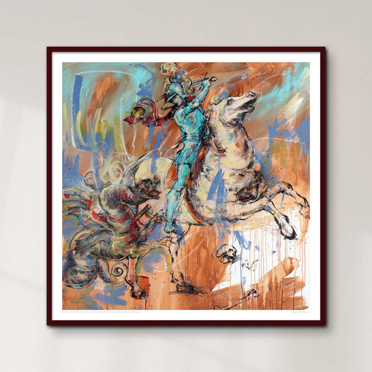 Saint George and the Dragon, after Raphael, Open Edition Print