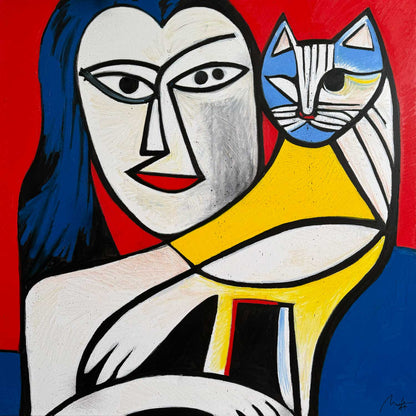 Laura And Her Cat, Open Edition Print