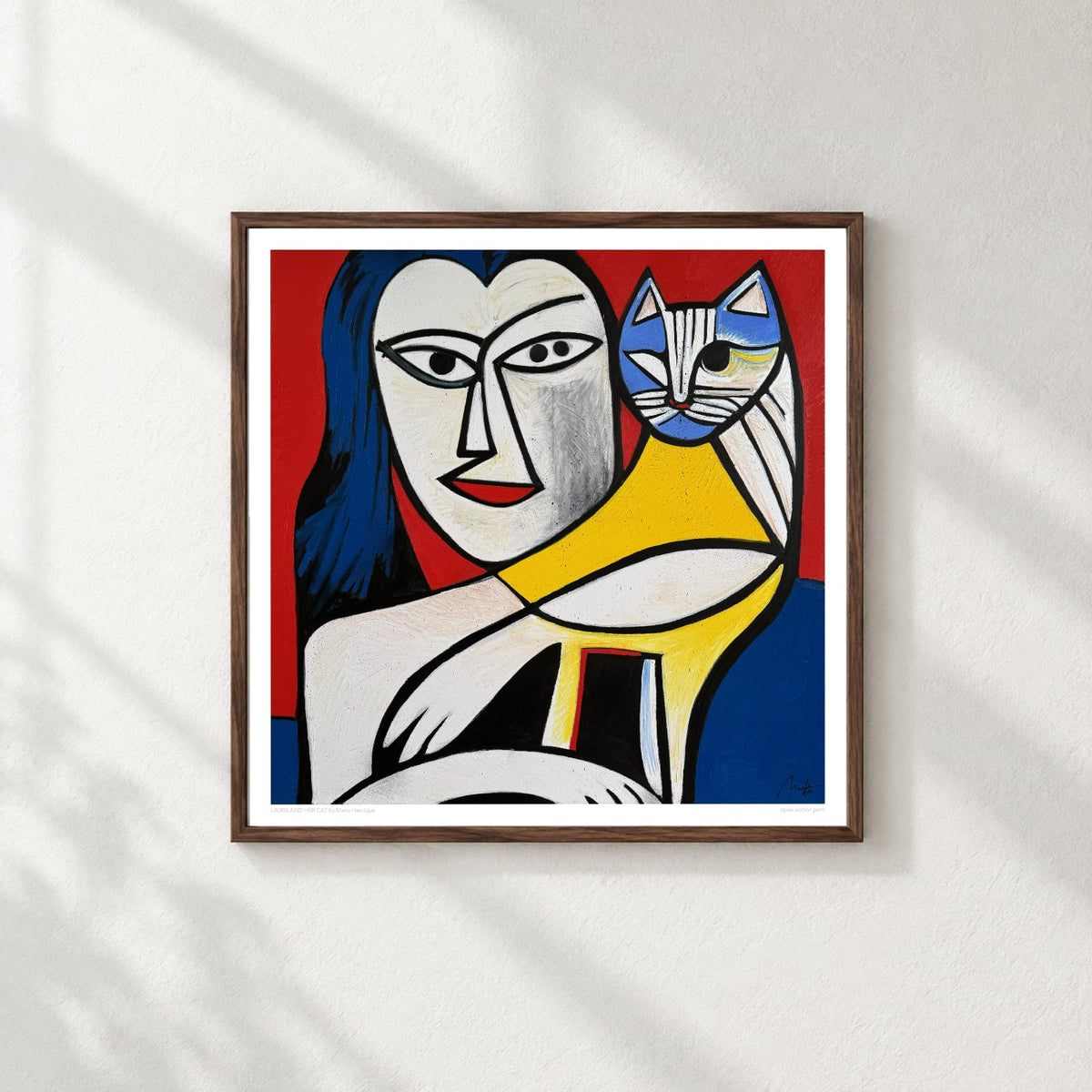 Laura And Her Cat, Open Edition Print