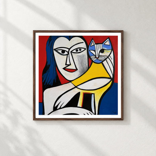 Laura And Her Cat, Open Edition Print