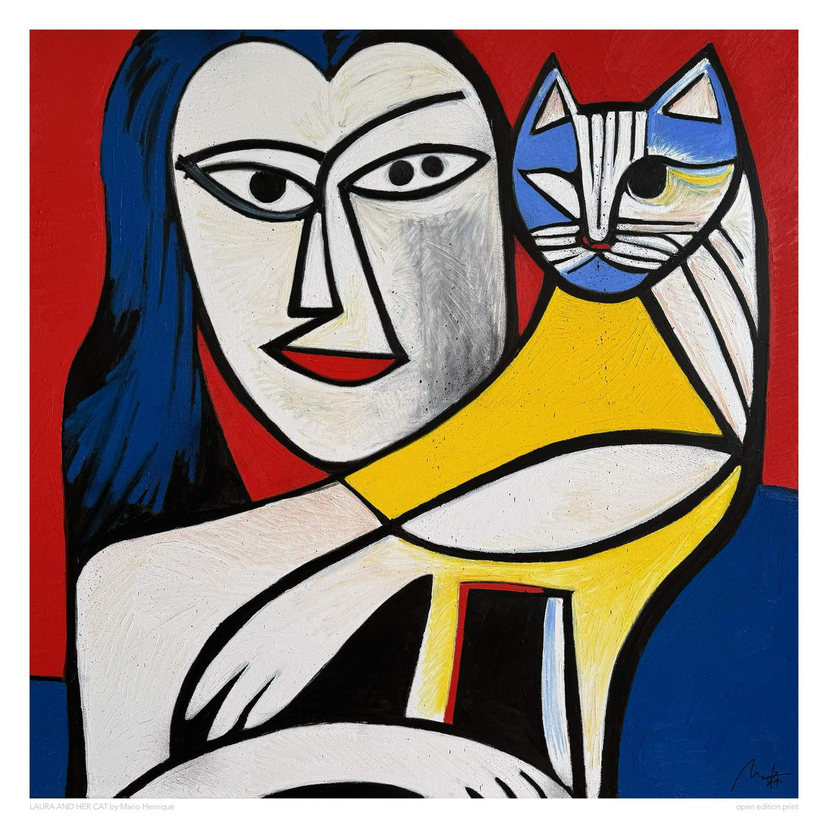 Laura And Her Cat, Open Edition Print