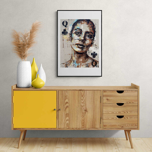 Queen Of Clubs, Open Edition Print