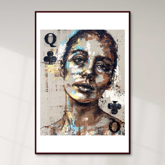 Queen Of Clubs, Open Edition Print