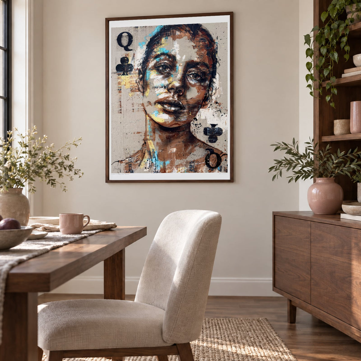 Queen of Clubs, Open Edition Print