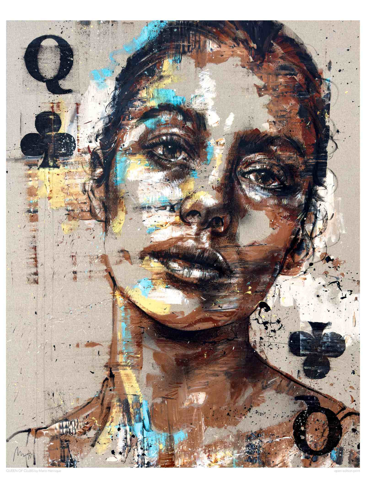 Queen of Clubs, Open Edition Print